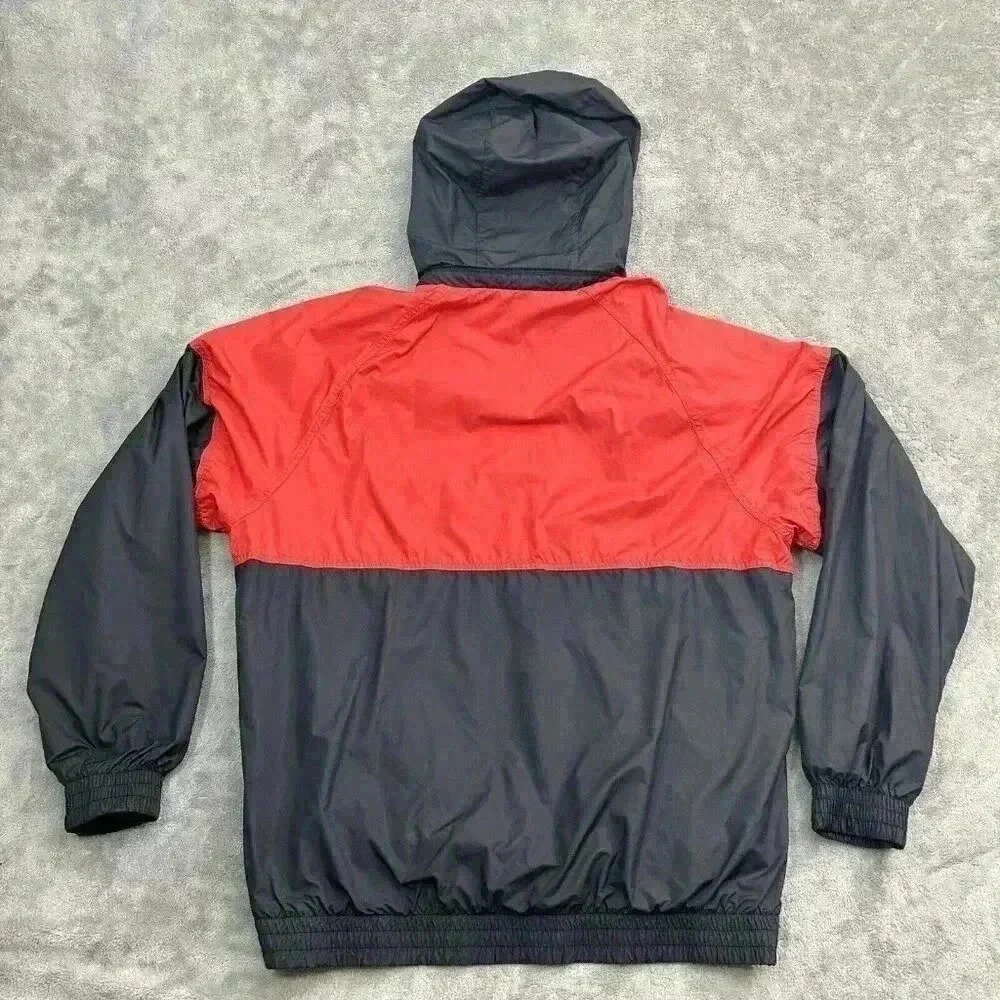 Nike SB Jacket Men S Black Red Shield Windbreaker Packable Hood 1/4 Zip Pullover - Picture 10 of 10